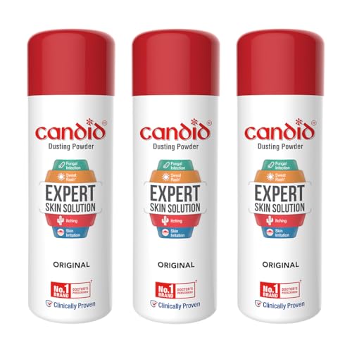 Image of Candid Dusting Powder | Doctor's Prescribed No.1 Brand | Prevents & Treats Fungal Infection, Sweat Rash, Itching, Redness & Skin Irritation | Clinically Proven | 120g (Pack of 3)