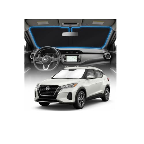 for Nissan Kicks Sun Shade Windshield Cover - Custom Fit Kicks Accessories 2025 2026 Sunshade Foldable UV Protection & Heat Shield Sun Visor Accessories