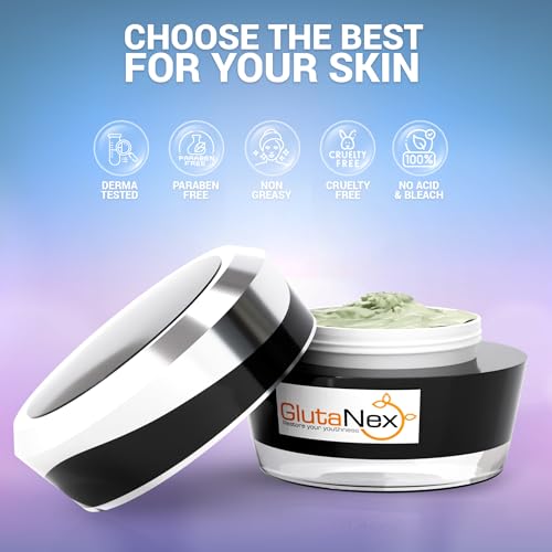 Image of Glutanex Advanced Fairness Night Cream for Glowing Skin | Brightening & Even Skin Tone Face Cream | Helps Reduce the Appearance of Dark Spots & Pigmentation | Nourishing Overnight Moisturizer for Women & Men | 29 g (Pack of 1)