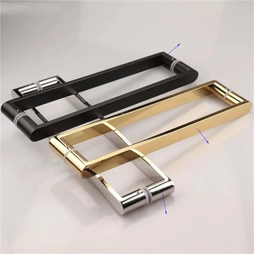 Poignée de porte en verre carrée R-84613 anti-corrosion en acier inoxydable 304 Or Rose
