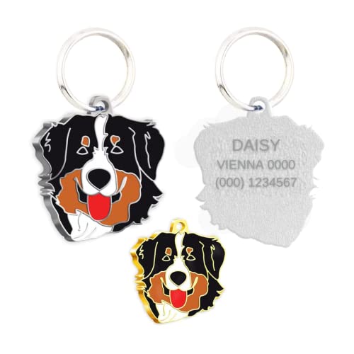 Pet Tag Art Australian Shepherd tag personalizzabile per animali domestici, medaglietta per gatti