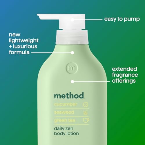 Image of Method Body Lotion, Daily Zen, Cucumber, Seaweed + Green Tea notes, 24 Hours of Moisture, 14 oz (Pack of 2)