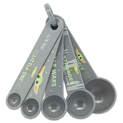Disney Star Wars The Mandalorian Measuring Spoons - Adorable Baby Yoda Measuring Spoons for Kitchen