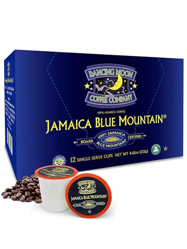 Dancing Moon Coffee Pods - 100% Jamaica Blue Mountain Medium Roast - K-Cup Compatible Keurig Coffee...