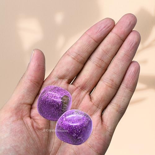 Image of Certified Stichtite Crystal Healing Tumbled Stone, Natural Polished Crystals for DIY Crafts, Manifestation, Meditation, Pooja Feng Shui and Reiki Healing (30 Grams)