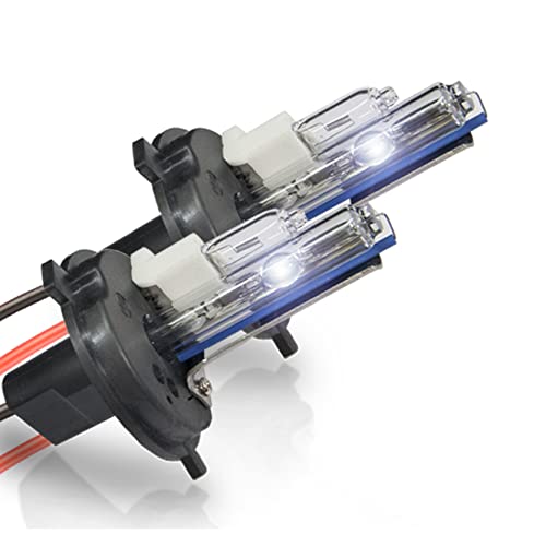 Image of AC HID Xenon Replacement Bulbs - H4 / 9003 6000K - Light Blue (1 Pair)