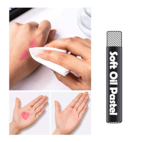 Wanshui 12 Pcs Monochrome Artists Grade Soft Oil Pastels Vibrant And Creamy Colored Chalk Pastels Art Supplies Set For Professionals Painting Drawing White Gray #TOP4