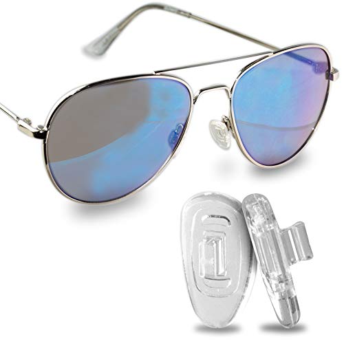 GMS Optical 15mm D-Shaped Silicone Push in Nose Pads - for Glasses, Sunglasses, and Eye Wear (5 Pair)