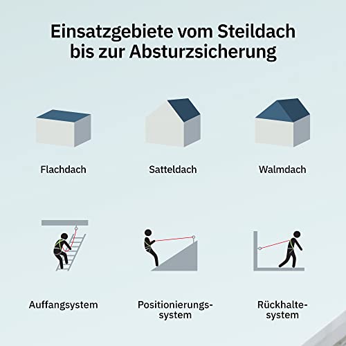 FLG Safetytec® Auffanggurt mit Aluminium Schraubkarabiner und Transporttasche - optimaler Fallschutz bei Höhenarbeiten