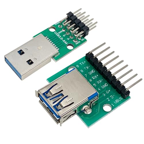 Adaptador USB 3.0 macho y hembra a DIP 9 pines, pack x4 miniatura 1