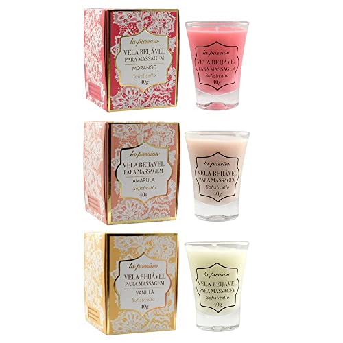 VELA BEIJÁVEL MASSAGEM LA PASSION 40 ML - AMARULA