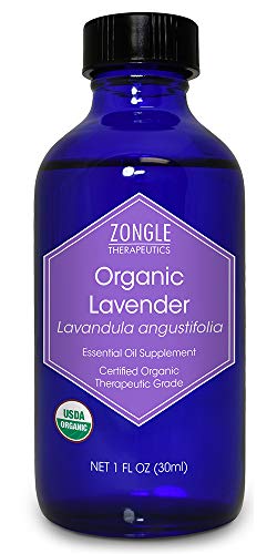 Zongle USDA Certified Organic Lavender Essential Oil, Bulgarian, Safe To Ingest, Lavandula Angustifolia, 1 OZ