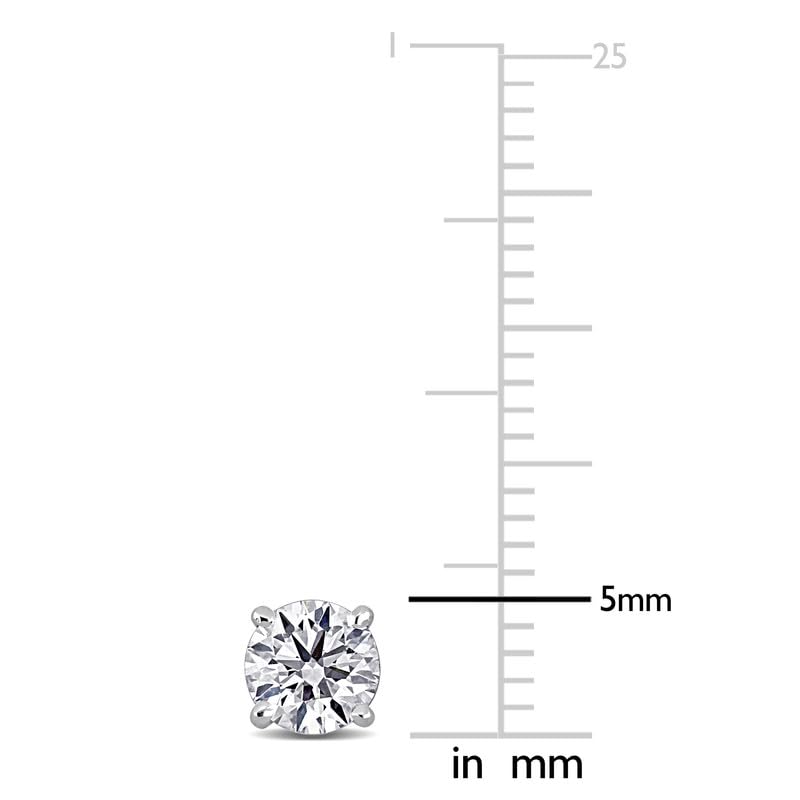 Image of Lab-Grown Diamond Stud Earrings With Unique laser engraved Diamond ID, Set In Platinum, White Gold or Yellow Gold - D Color, VVS2 Clarity, IGI Certified Lab-Grown Diamonds - Available in 1 to 5 CTTW