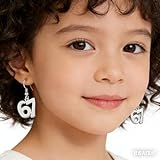 imani 67 6 7 Six Seven Earrings Meme Funny Alpha Slang Inspired Party Birthday Halloween Christmas School Decor Outfit (67 earrings white)