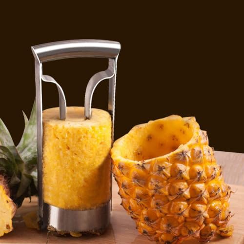 Stainless Steel Pineapple Cutter Corer,Peeler Fruit Slicer Corer Remover Kitchen Tool - Thumbnail 2