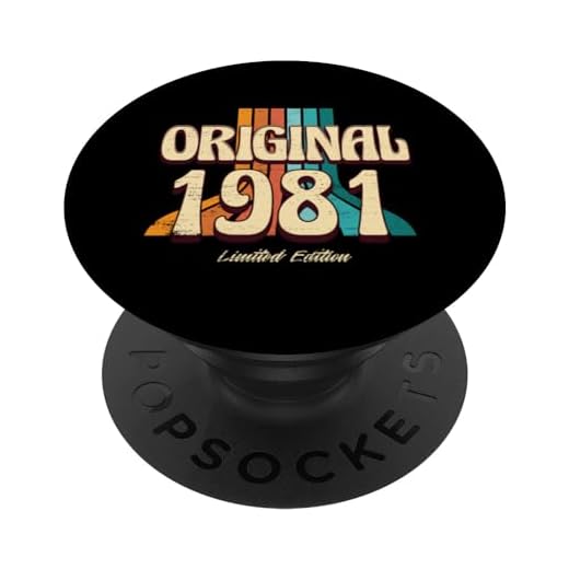 1981 Vintage Cumpleaños Retro Edición Limitada Hombres Mujer PopSockets PopGrip Intercambiable