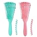 Produktbild Freeorr 2 Packs Detangling Brush für lockiges Haar, Afro Textured 3a bis 4c Kinky Wavy für nasses, trockenes, langes, dickes lockiges Haar, Hair Detangler Brush für schöne, glänzende Locken