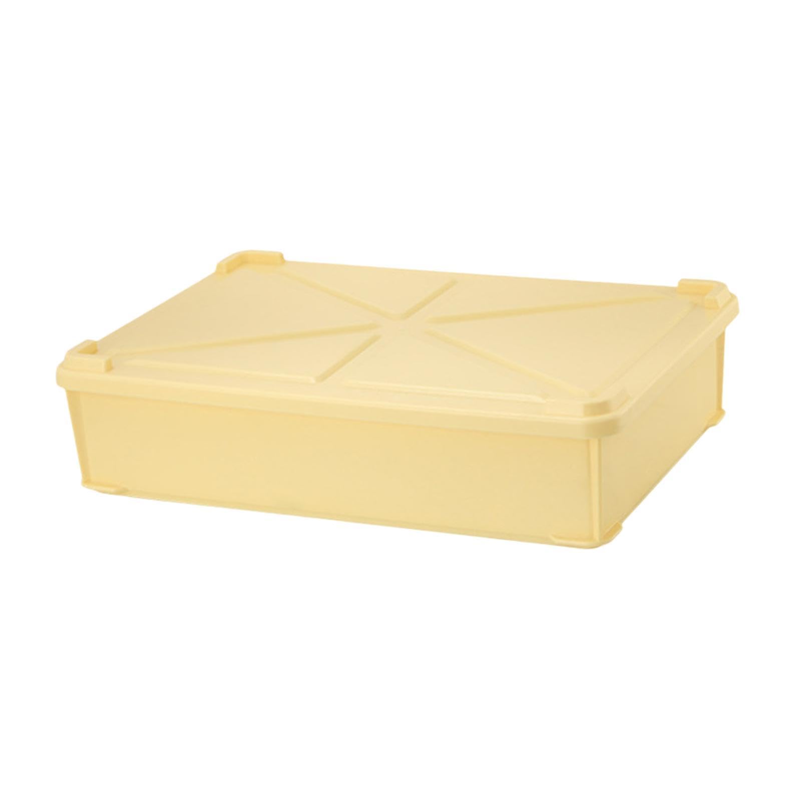 Caja para Pizza Contenedor de Bandeja de Fermentación Recipiente de Almacenamiento con Tapa en Material PP Resistente para Uso Pro, 20 litros Extragrande