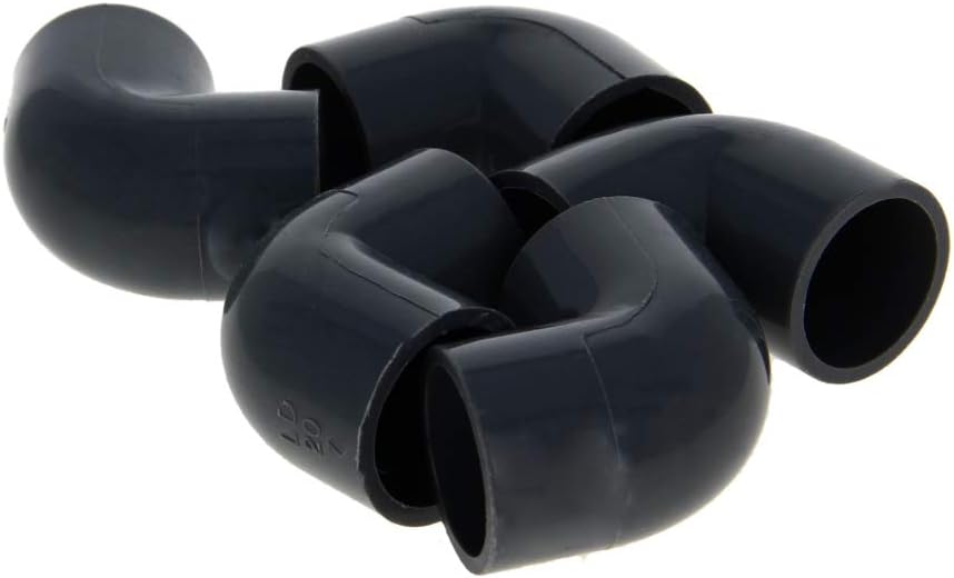 MroMax 20mm PVC Pipe Fitting Elbow, Conduit Fittings, 5pcs Elbow Pipe Connector Gray