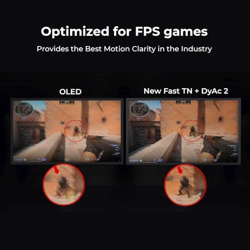 Image of BenQ Zowie XL2586X+ 24.1 New Fast TN 600Hz Gaming Monitor, DyAc 2, 1080p, Auto Game Mode by XL Setting to Share, Height Adjustment Powered by Industrial-Grade Bearing Design, S Switch, Shielding Hood