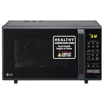 LG 28 L Convection Microwave Oven (MC2846BV, Black, Quartz Heater)