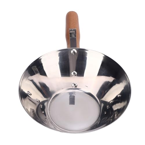 Cubeta para mortero de acero inoxidable Pissente con mango de pino miniatura 2
