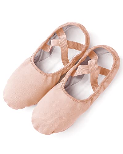 Stelle Women's Ballet Shoes Stretch Canvas Dance Slippers Split Sole For Girls/Adult (Ballet Pink, 6Mw) #TOP5
