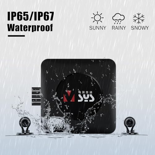 VSYSTO Q3L Mini Motorcycle Dash Cam with 1080P Front & Rear Waterproof Cameras, Supports WiFi App, G-Sensor 512GB and Loop Recording