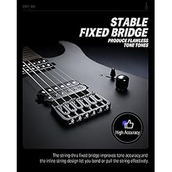 Donner – Solid Body DMT-100 – Guitare électrique de 39 pouces – En métal, avec micros H-H, sac, cordes, sangle, câble… - Les Beatles, Paul McCartney, John Lennon, RIngo Starr, George Harrison Donner - Solid Body DMT-100 - Guitare électrique de 39 pouces - En métal, avec micros H-H, sac, cordes, sangle, câble… – Image 4