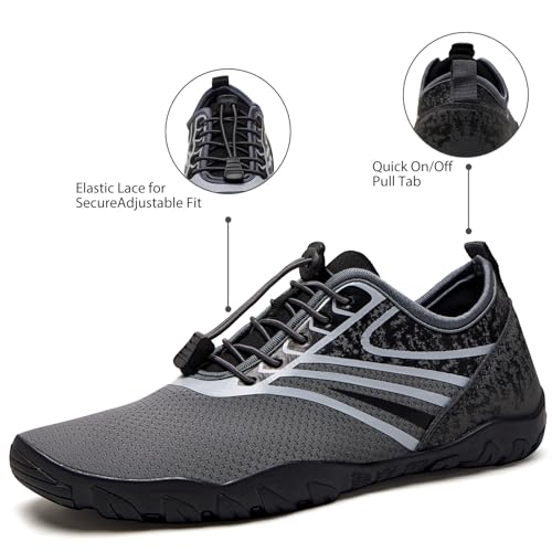 Image of WateLves Water Shoes Mens Womens Barefoot Beach Swim Shoes Quick-Dry Aqua Socks Pool Shoes for Surf Yoga Water Aerobics