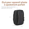 Amazon Basics Étui pour Appareil Photo Numérique Compact Grand avec Rembourrage Interne pour Appareils de 13,2 x 8,1 x 2,5 cm, Noir, Uni, Petit