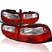 Spec-D Tuning LT-CV923RPW-RS Spec-D Tail Lights Red Clear Lens