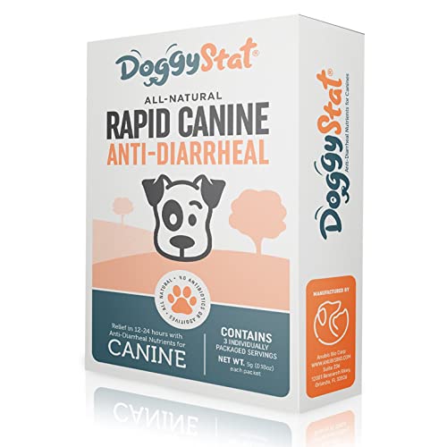 Doggy Stat Dog Anti Diarrhea Supplement - Vet Tested, Fast-Acting Supplement That Relieves Diarrhea - All Natural Probiotic-Like Food, Safe For Puppies - 3 Uses Per Box #TOP1