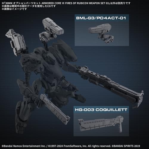 Weapon Set 03 Armored Core VI 30MM pour personnaliser vos robots