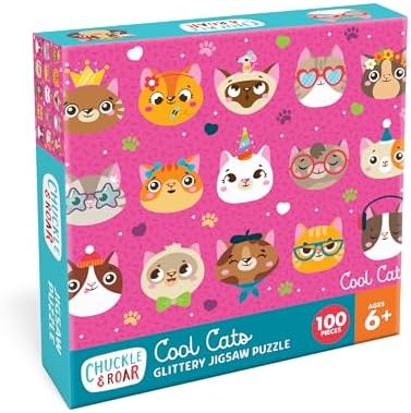 Chuckle & Roar Cool Cats, 100 Pc Jigsaw Puzzle, Puzzles for Kids ...