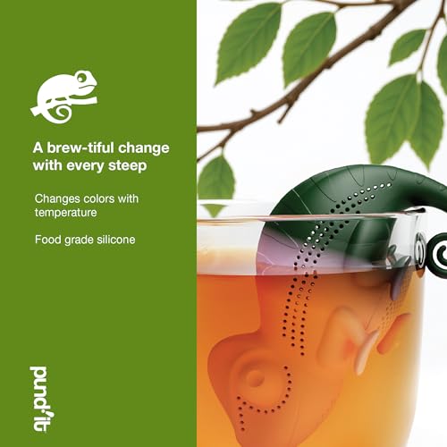 Pund'it Chamomileon Tea Infuser, Cute Color Changing Infuser for Loose Leaf Tea
