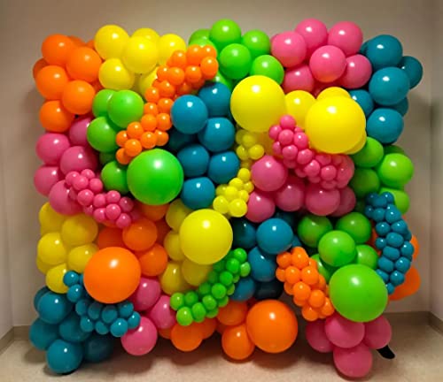 Hawaiian Tropical Theme Balloons Garland Kit with Green Hot Pink Metallic Gold Balloon Palm Leaves for Summer Party Birthday Bachelorette Party Wedding Party Decorations by EASUTE - Image 4