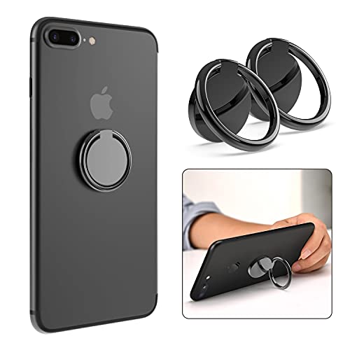 Ossky Anneau Téléphone en Métal [2 Pack] Téléphone Anneau Bague Support pour iPhone 11 Pro/Max/XR, Samsung S10 / S9, LG, Huawei P30 Pro, Sony et Autres Smartphones Cover