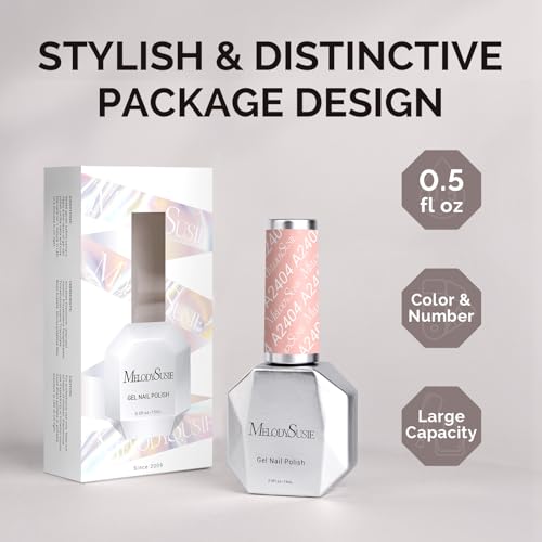 Image of MelodySusie 15ML Pink Nude Gel Nail Polish,Nails Soak Off UV LED Cinnamon Pink Gel Polish Gift for Women Nail Art Manicure Salon DIY Nail Design Decoration at Home-A2404