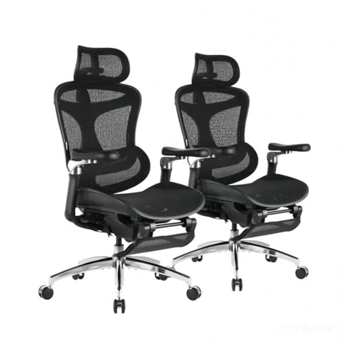 Image of SIHOO Doro C300 Pro Ergonomic Office Chair with Footrest, Ultra-Soft 6D Armrests, Dynamic Lumbar Support, Seat Depth Adjustment and Adjustable Backrest, Big and Tall Desk Chair 2 Packs (Black)