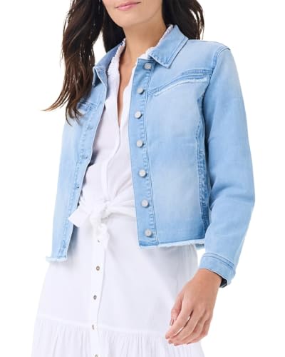 NIC+ZOE Women's Fringe Detail Denim Jacket