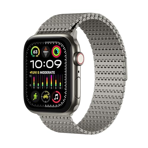 Bracelet de montre magnétique en maille milanaise d'acier inoxydable premium