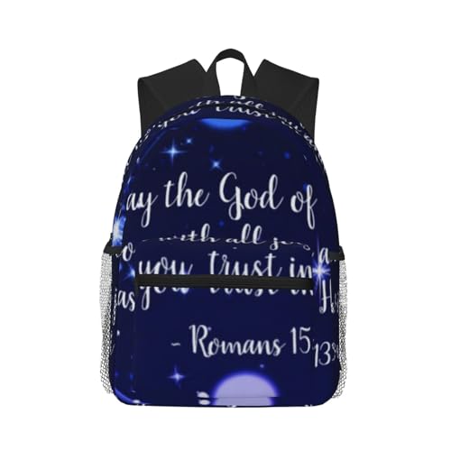 God Of Hope Romans 15 13 Bible Verse, Christmas Lightweight Packable Backpack, Camping & Shopping, Ultra-Durable Backpack For Men & Women
