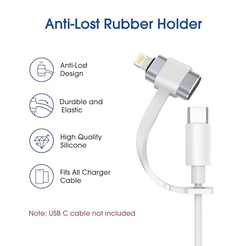 TechMatte [Lightning to USB C&[USB C to Lightning] Adapter, Charging Compatible with iPhone 15/Plus/Pro/Pro Max/14/13/12/iPad/AirPods/MacBook/Samsung/Google, Not Support Headphones/OTG, 2+2Pack - Thumbnail 7