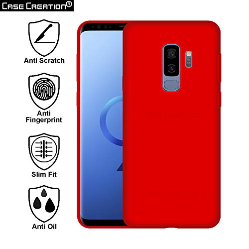 Image of Case Creation Luxurious OG Series for Samsung S9+ Case Cover,Anti-Dirty Slim Case Frosted Matte Cute Candy TPU Raised Bezel (Splash of Color) Back Cover for Samsung Galaxy S9+ -Wine Red