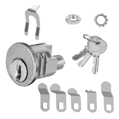 Mailbox Lock with 3 Keys Compatible with Almost All Brands, 90° Counter-Clockwise Rotation, Universal Mail Box Locks Fit for Post Office Boxes, ILCO 1003M Keyway, File Cabinet Replacement Lock