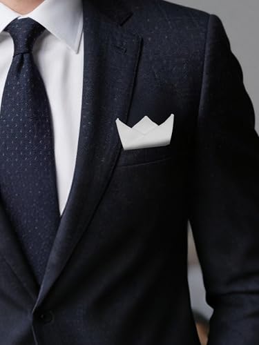 Image of Mantieqingway Cotton Handkerchiefs for Men Solid Color Pocket Square for Suit Formal Wedding Church