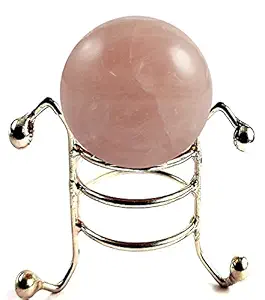 eshoppee 50 mm, 150 gm Approx Rose Quartz Stone Gemstone Ball with Stand