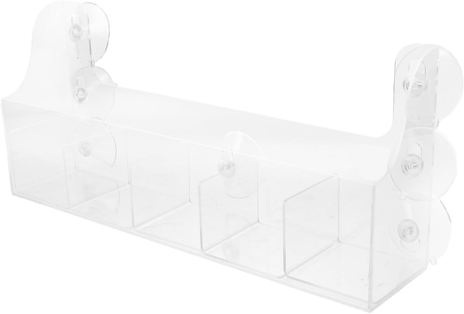 Acrylic Refrigerator Storage Shelf with Divider Suction Cup Organizer