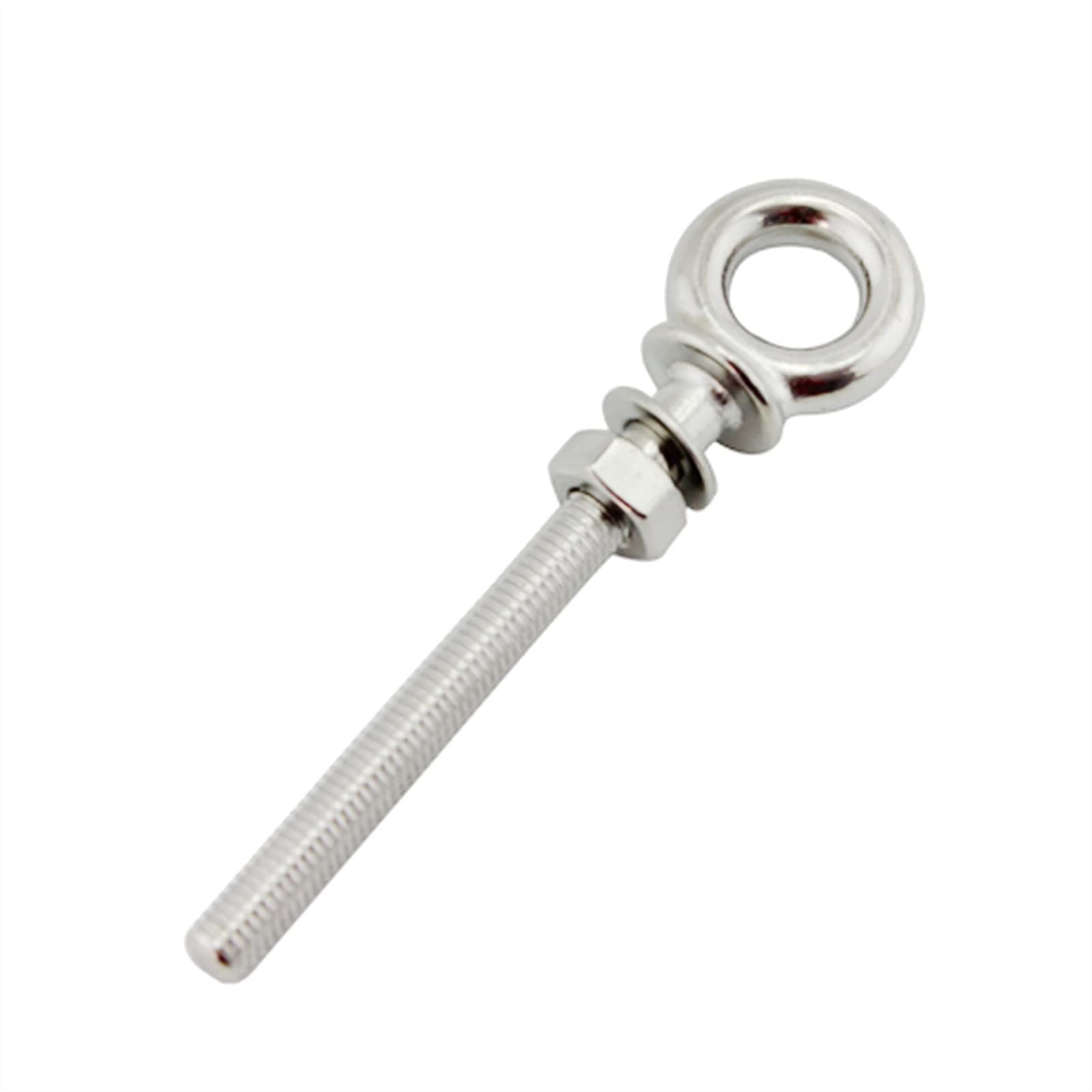 perno de expansión Perno de anillo de elevación de alta resistencia, cáncamos útiles de acero inoxidable de 10 mm, tornillos de ojo de rosca largos con arandela y tuerca, anillo de elevación roscado